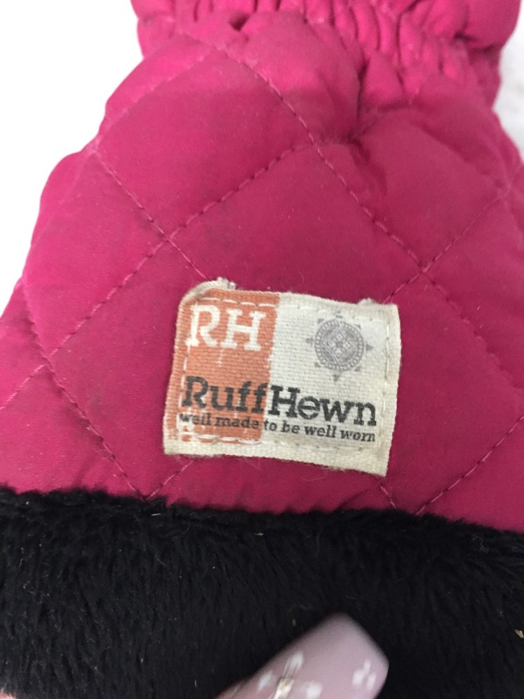 Ruff Hewn Ice Scrape Mitt Insulated Pink Quilted NO SCRAPER
