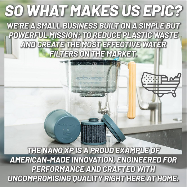 New Replacement Filter for Epic Nano XP – Removes Bacteria, Virus & Metals