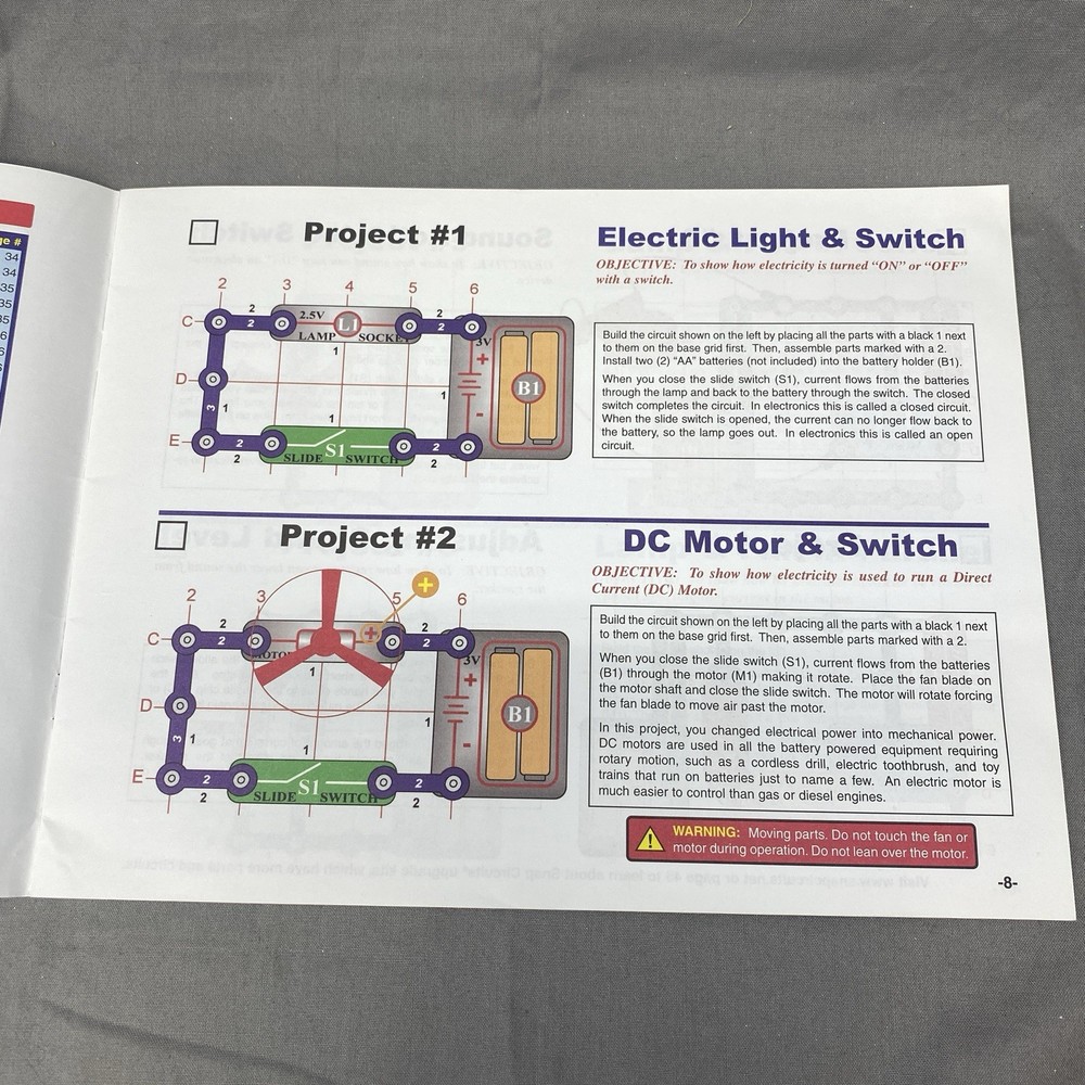 ELECTRONIC SNAP CIRCUITS Projects 1-101 instruction manual ONLY..2012