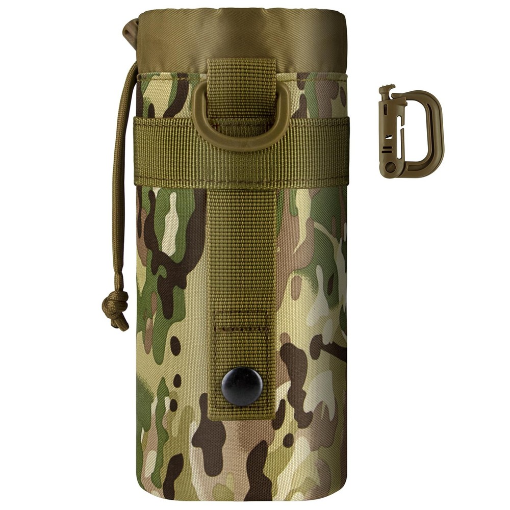 IronSeals Tactical Water Bottle Pouch Foldable Molle One Size, Camo