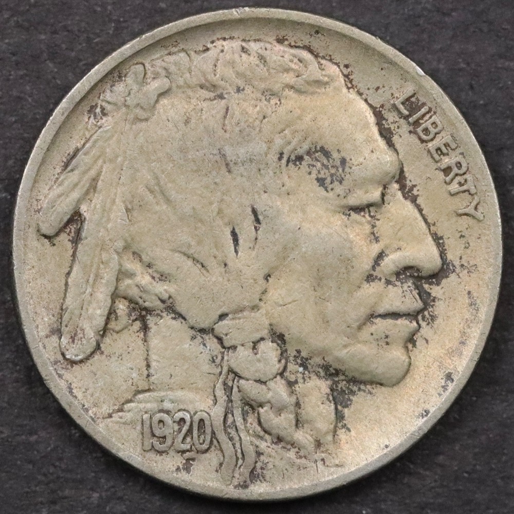 1920 5c Buffalo Nickel - AU