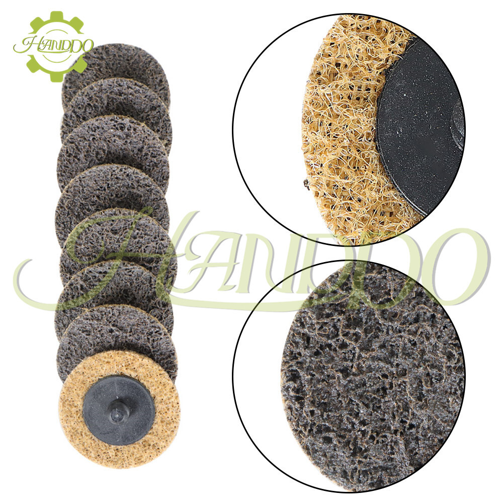 50Pcs 2" Coarse Surface Conditioning Discs Roll Lock Die Grinder Sanding Pads