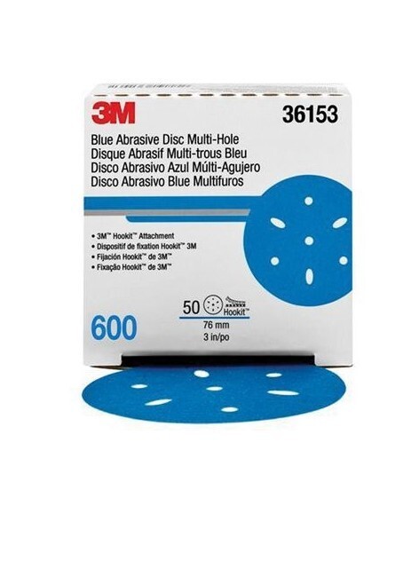 3M 36153 Multi-Hole Hook & Loop 600 Grit 3 in. Sanding Disc (50/Pack)