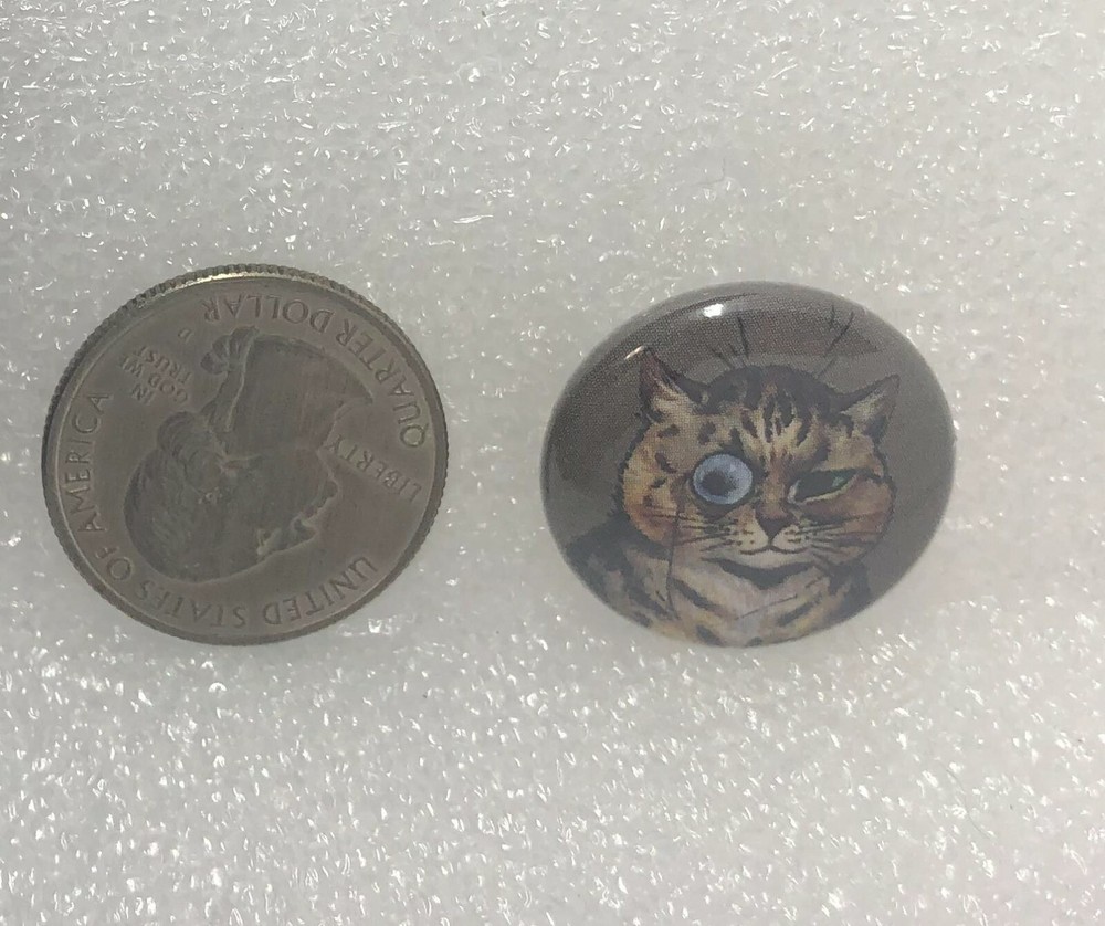 Cat Wearing A Monocle Button Pin