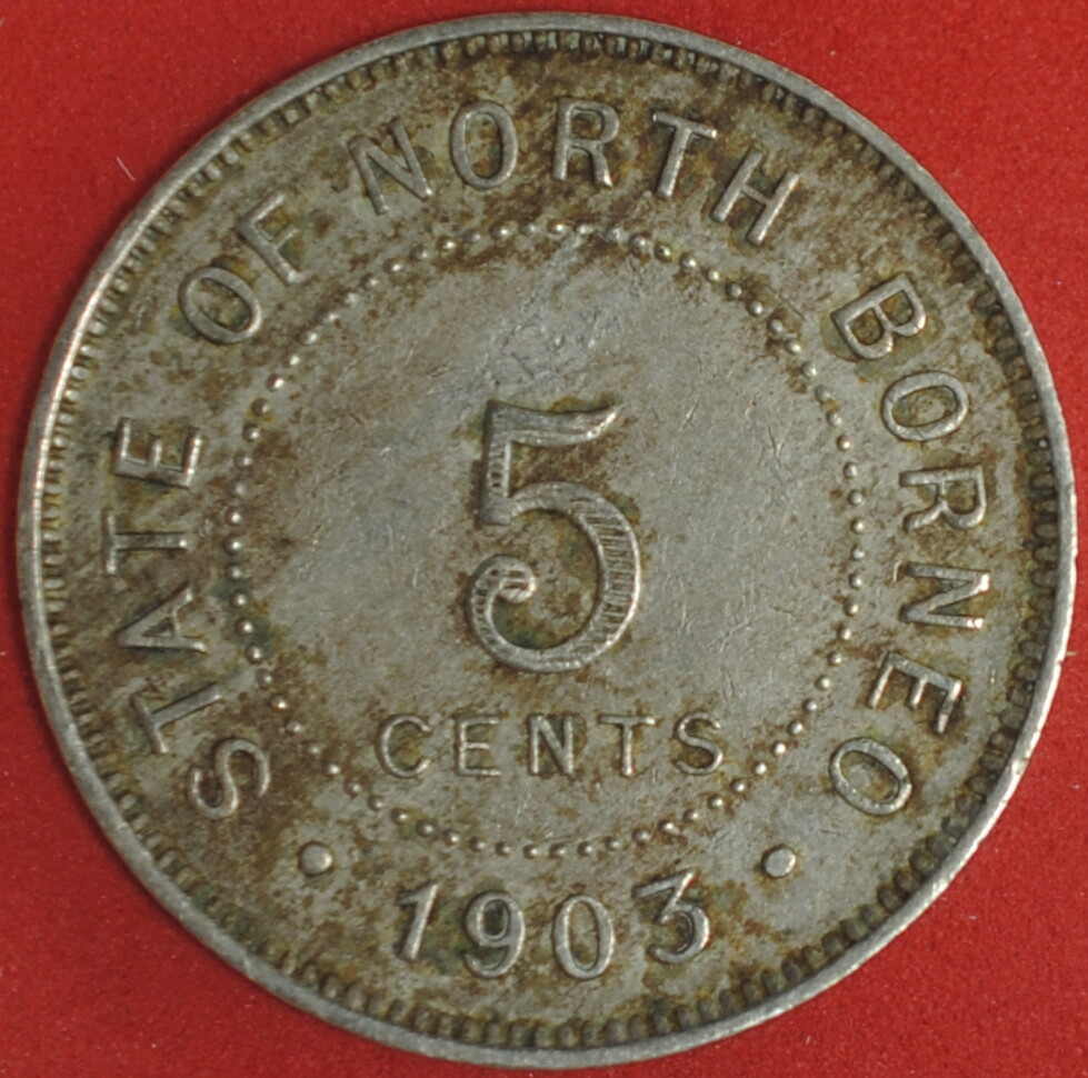 1903H British North Borneo 5 Cents XF