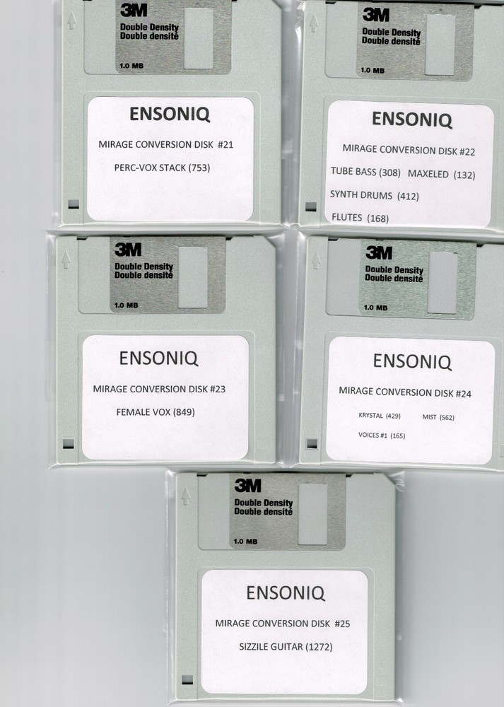 ENSONIQ ASR 10, EPS 16 PLUS & TS10 MIRAGE CONVERSION 10 DISK SET!! SET #3