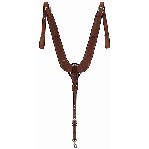 White Weaver Protack Pulling Breast Collar Russet