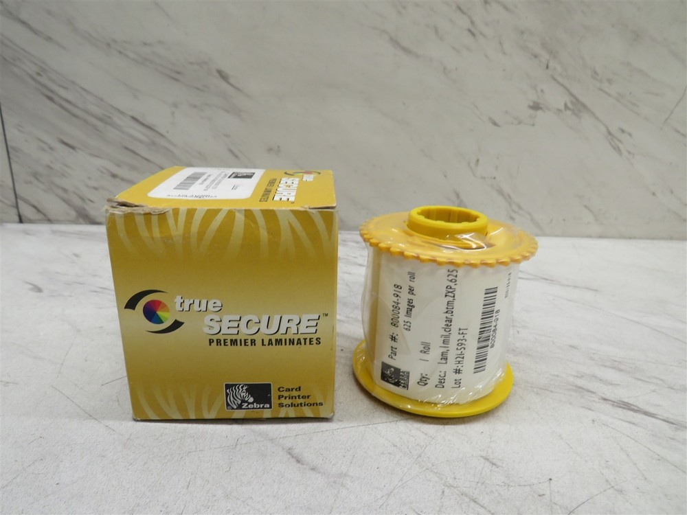 Open Box Zebra 800084-918 True Secure 1 Mil Clear Laminate - 625 Prints