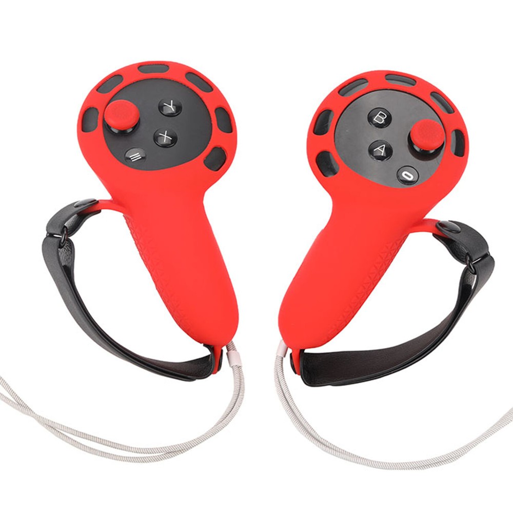 VR Controller Case Silicone Sleeve Handle Grip Cover With Strap for Meta Quest 3