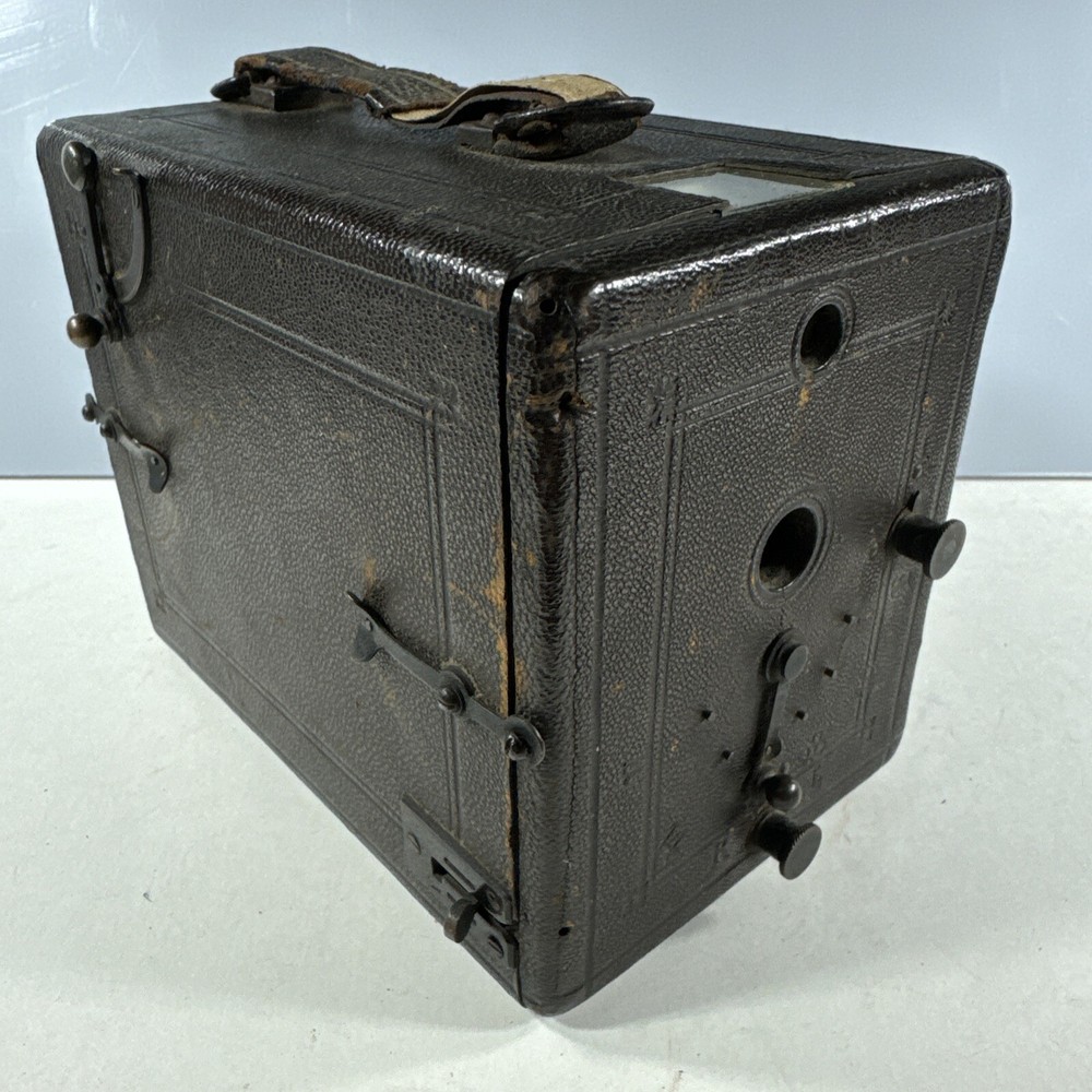 Murer's Express Newness Model A Falling Plate Box Camera - Rare Working Complete