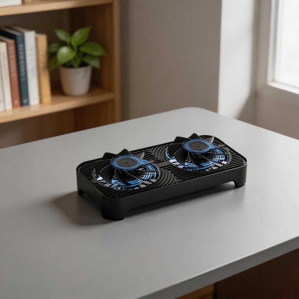 Cooling Base with 140mm Silent Fan for Routers Modems Set Top Boxes FORMINI