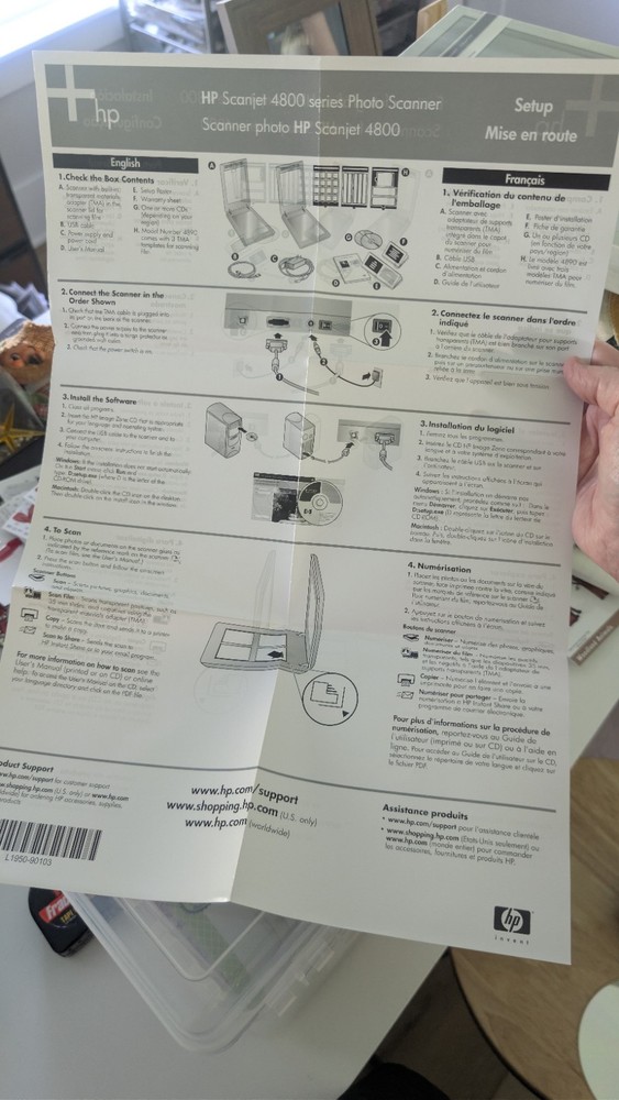 HP Scanjet 4800 Series Image Zone Software CD for WINDOWS AND MAC w/paperwork