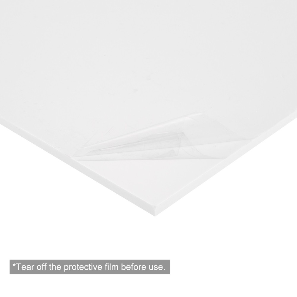 ABS Plastic Sheet 8 x 6 x 0.16" ABS Styrene Sheets White 3 Pcs