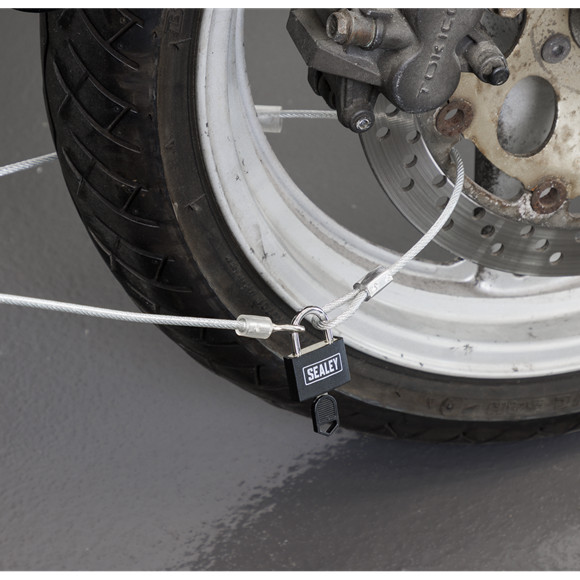 Sealey SHGCL3 Motorcycle Cable Lock 3m