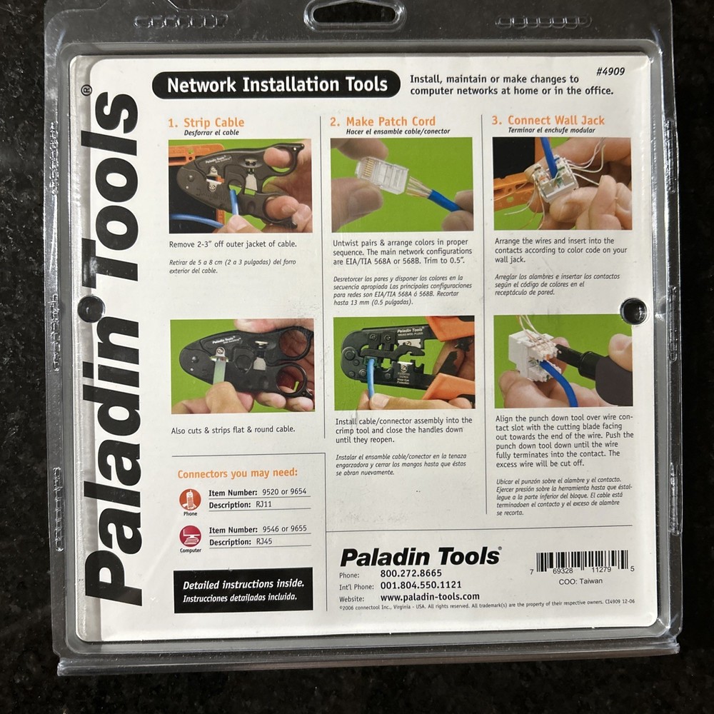 Paladin Network Installation tools 4909 New, never used