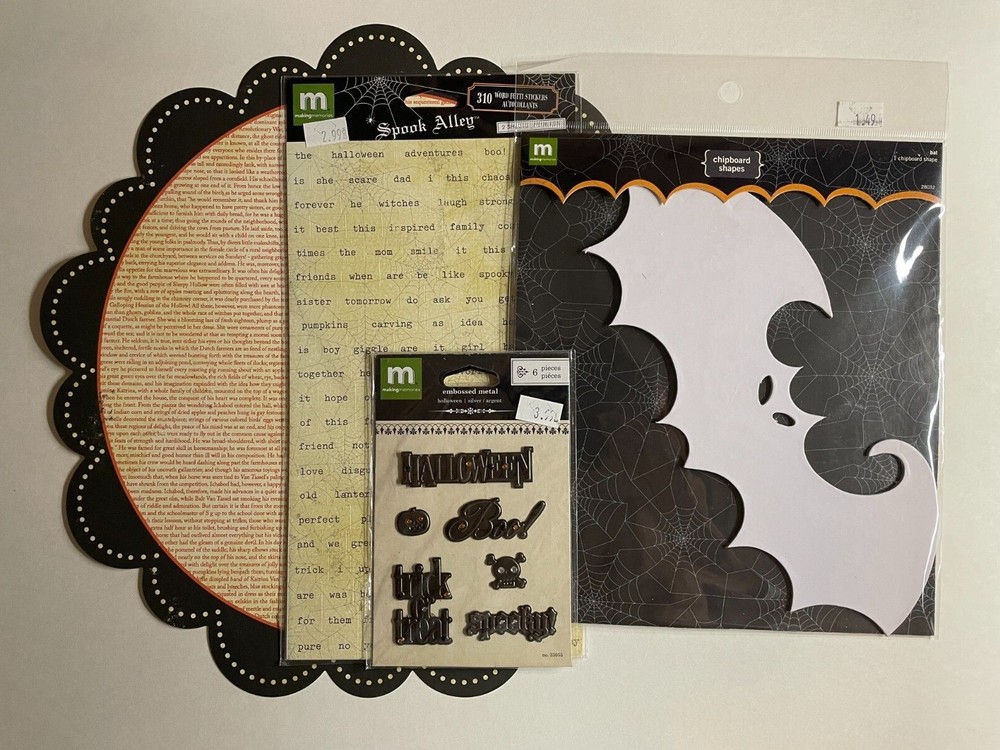 ASSORTED HALLOWEEN MAKING MEMORIES EMBELLISHMENTS