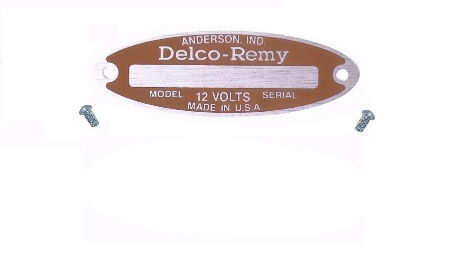 Blank Delco Remy ID Tag for Distributor - Generator - Starter