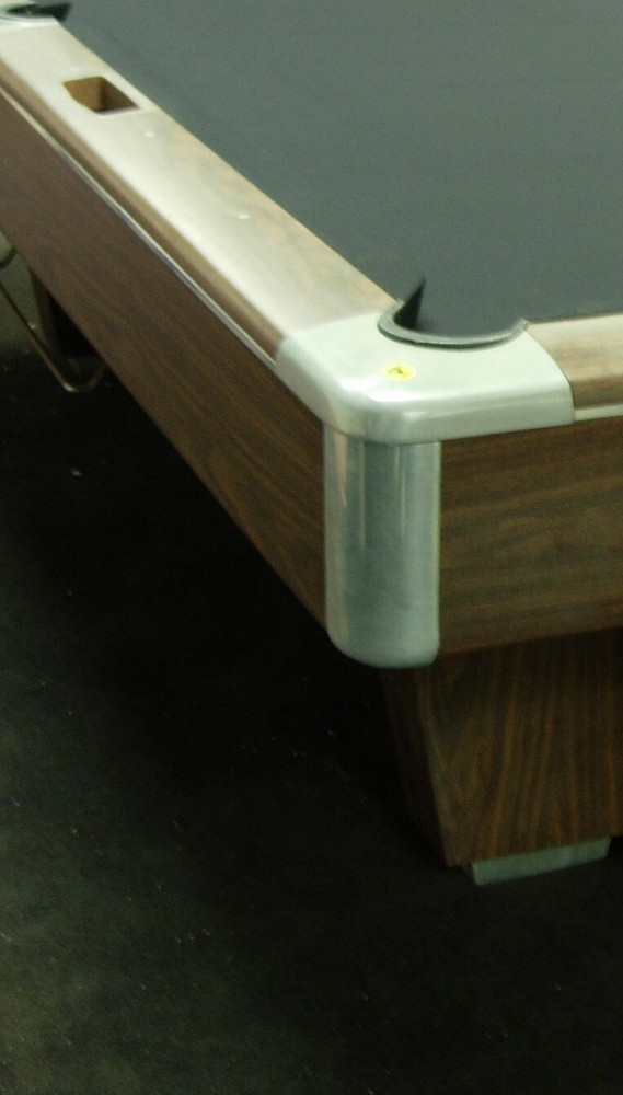 1 ea LEFT HAND BLACK LAMINATE RAIL for 1980's Gandy Big G Pool Table - USED