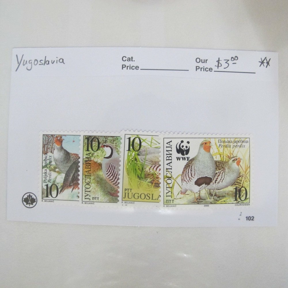 Yugoslavia   -  WWF  Birds  MNH