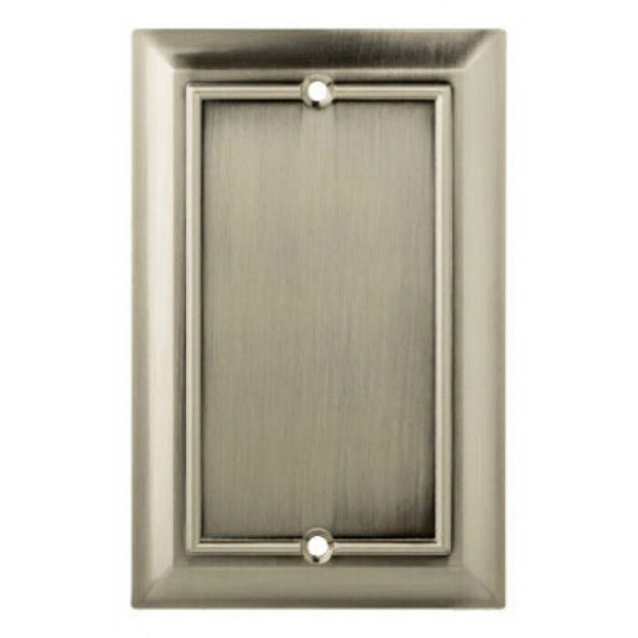 Single Blank Architectural Wall Plate Satin Nickel