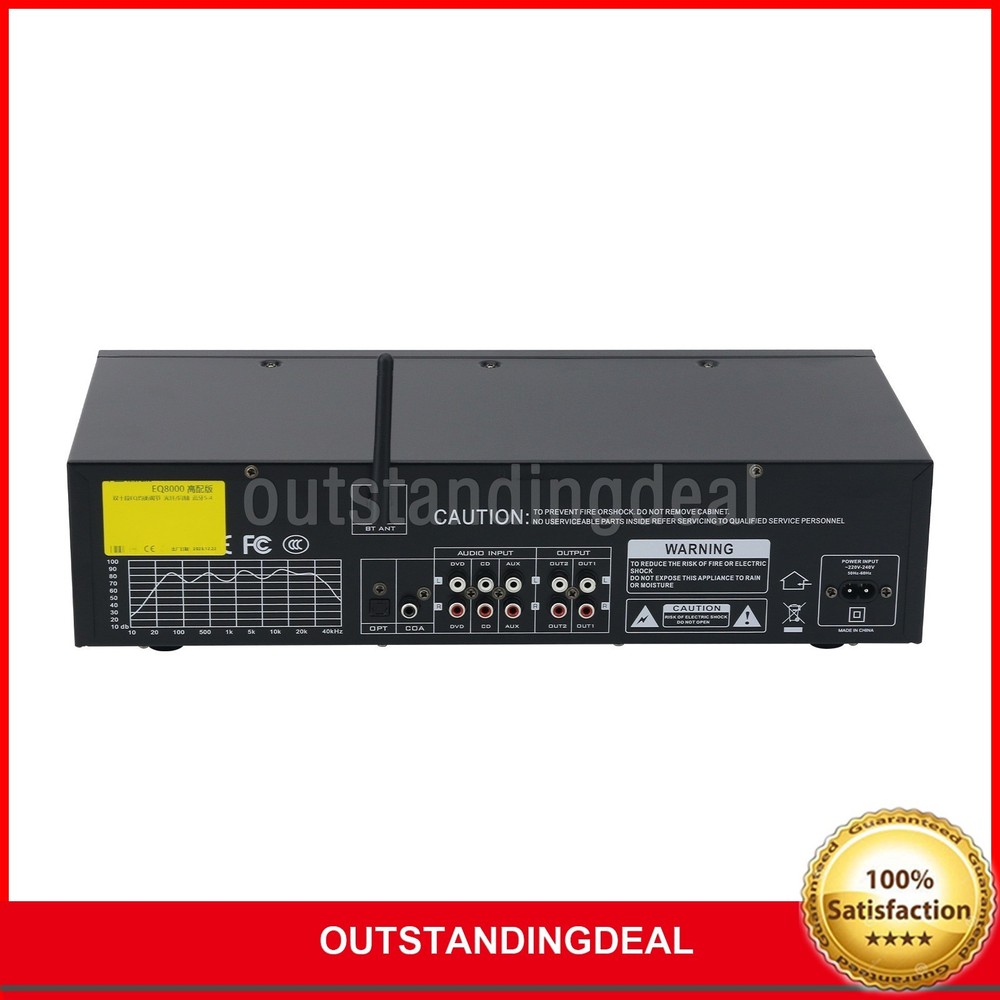 EQ8000 Equalizer Bluetooth Optical Fiber Coaxial Digital Audio Decoder Processor