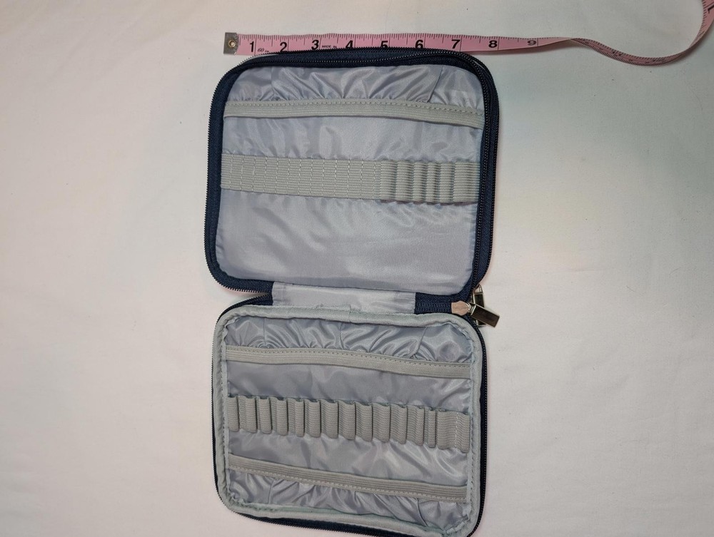 Compact Crochet/Knitting/Craft Case with Cat Pattern