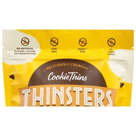 Thinsters Cookie Thins Chocolate Chip, Non-GMO, 4 Oz Bag