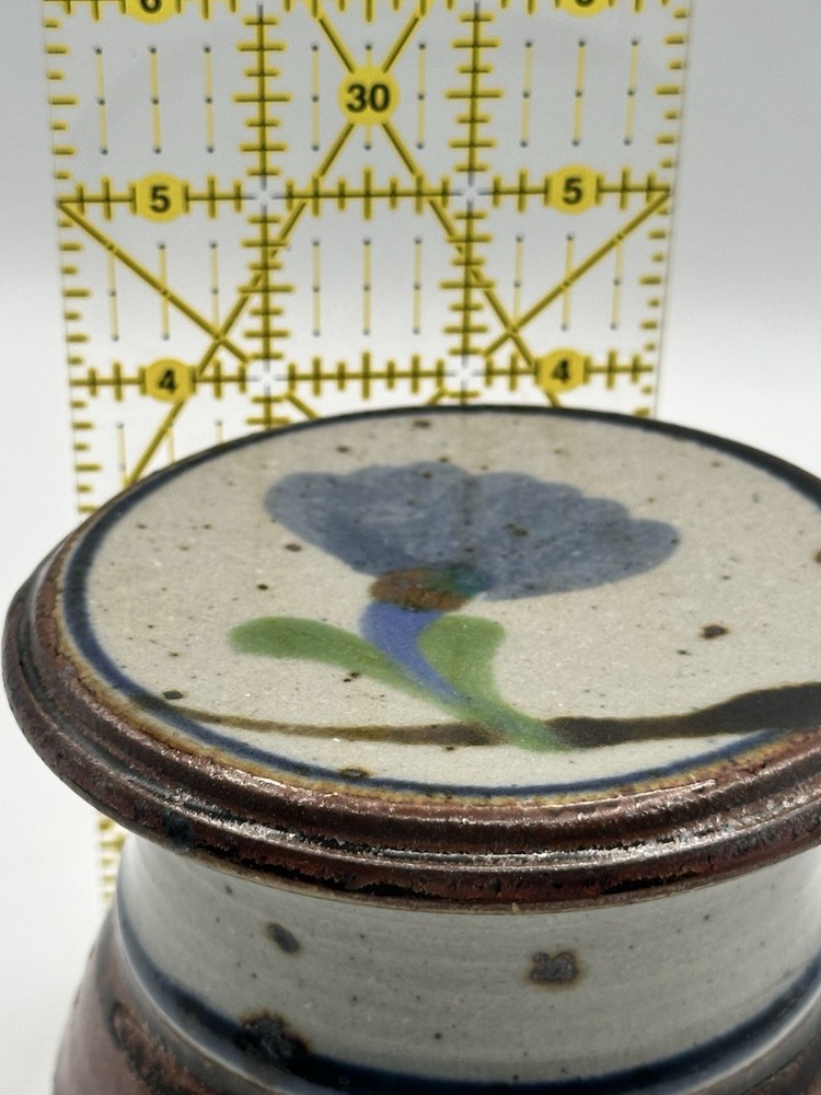 Stoneware Butter Bell Crock Studio Pottery With Embossed Makers Mark