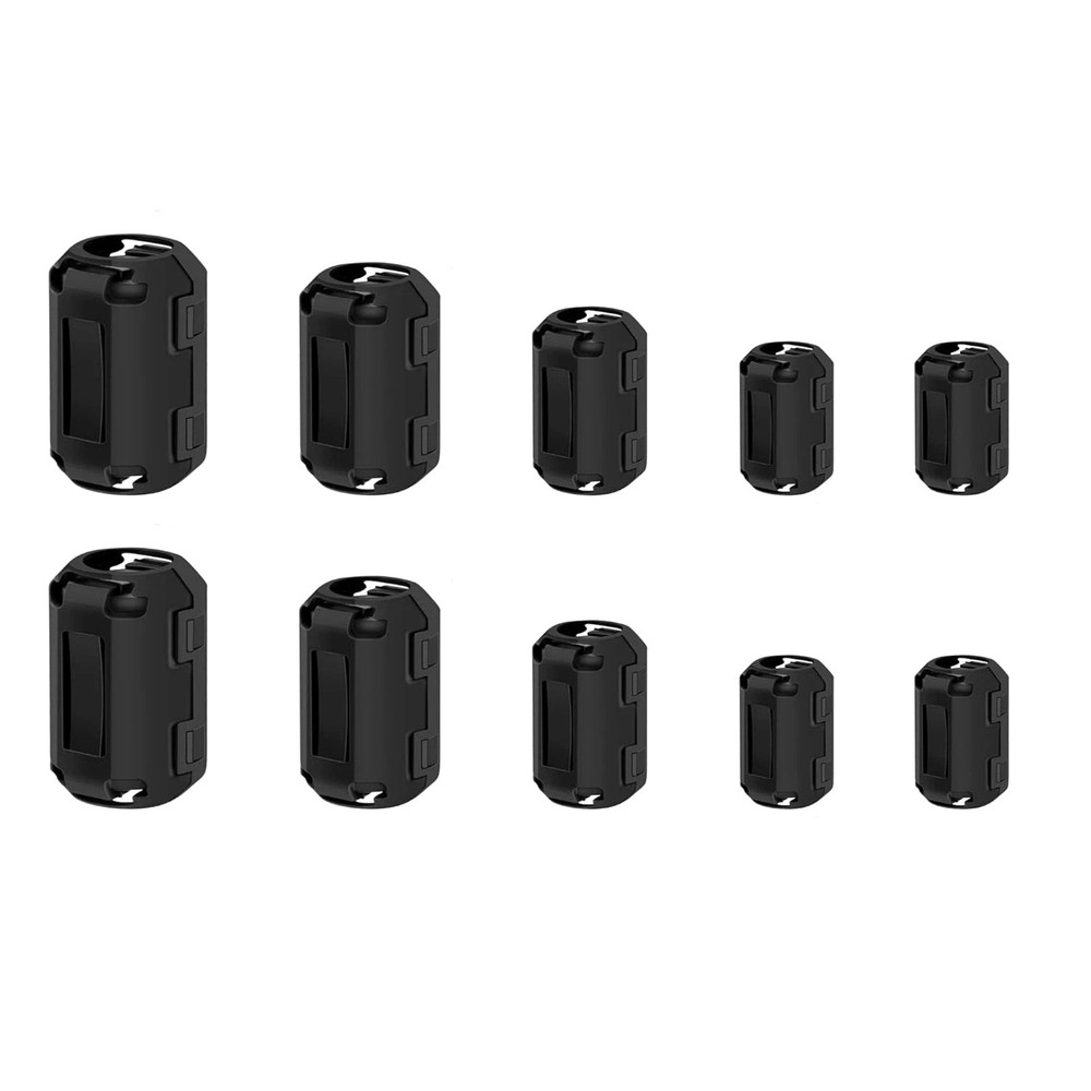 10PCS Ring Core Ferrite Clips Reduce Electromagnetic Interference Improve Signal