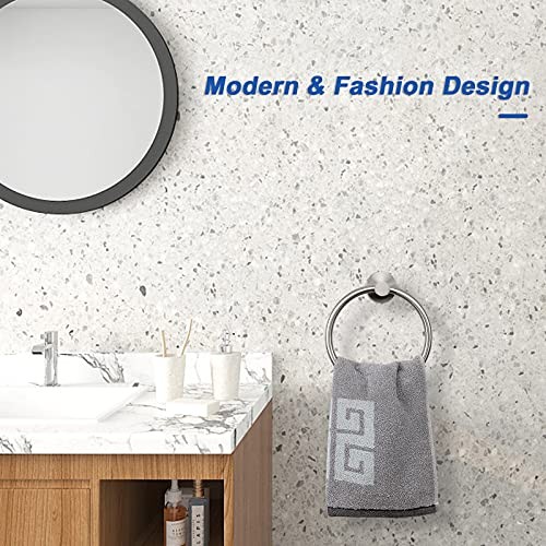 Bath Towel Ring, Bathroom Hardware Accessories- Thicken Brushed Nickel