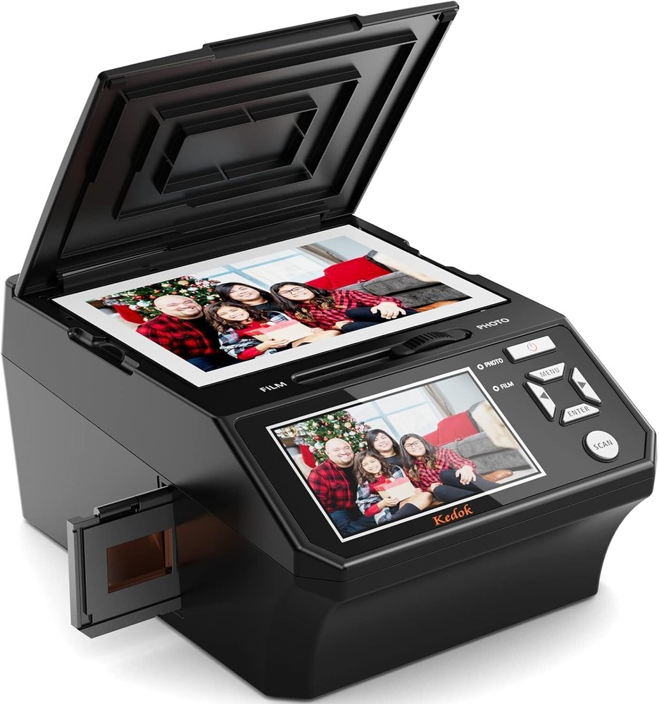 Compact 22MP Photo & Negative Scanner - 5" Screen for Easy Memory Digitization