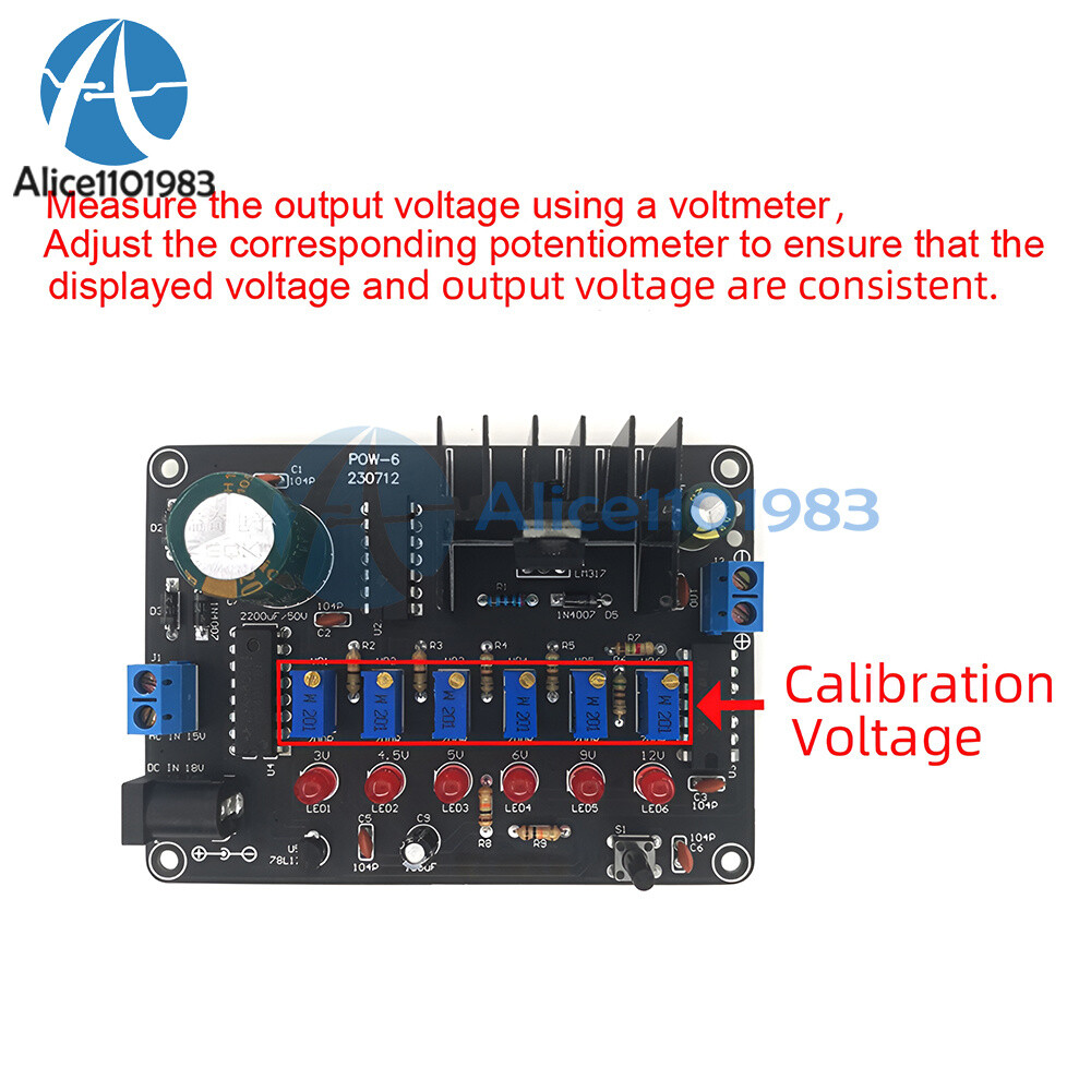 Adjustable CNC Regulated Power Supply DIY Kit for Electronic Soldering Practice