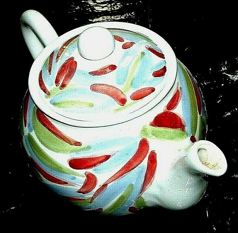 Deruta Ceramic Multi Color Teapot 32oz