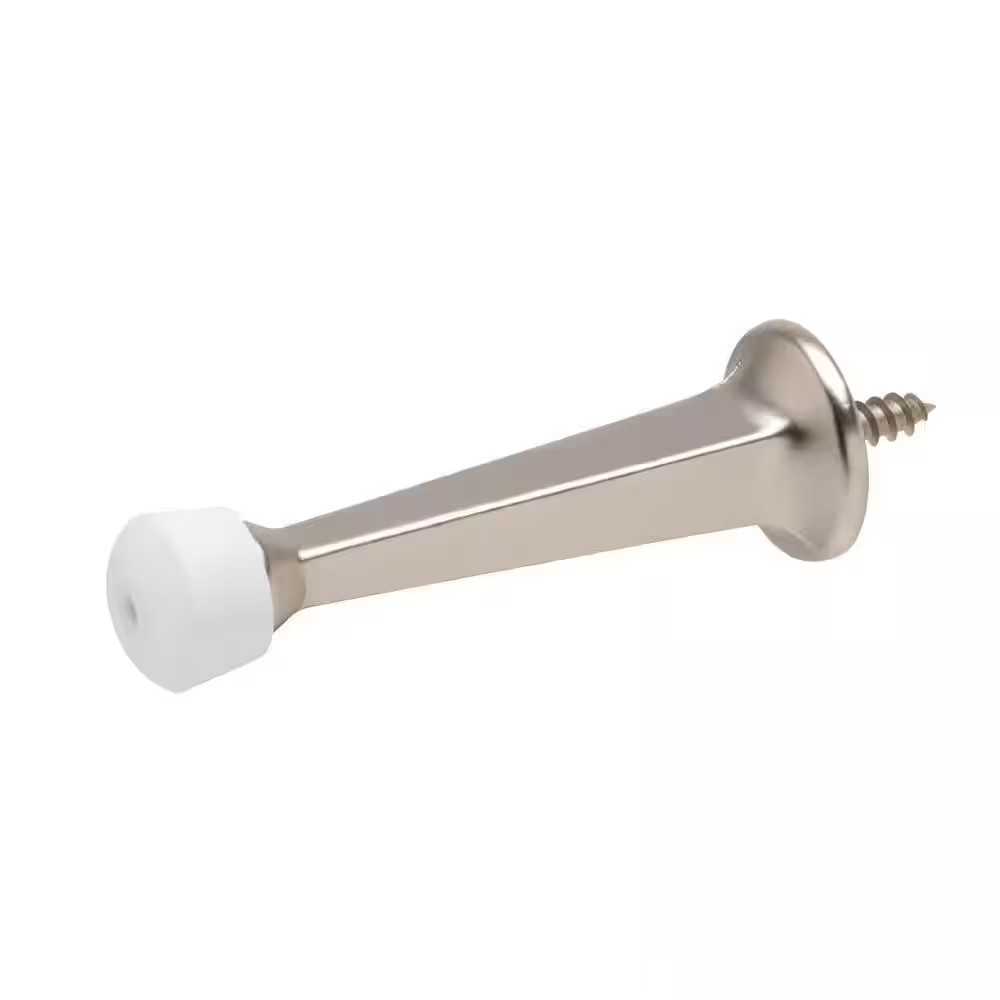 (5-Pack) Satin Nickel Solid Door Stop