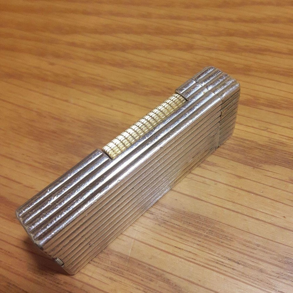 Working Dunhill Oil lighter silver without box