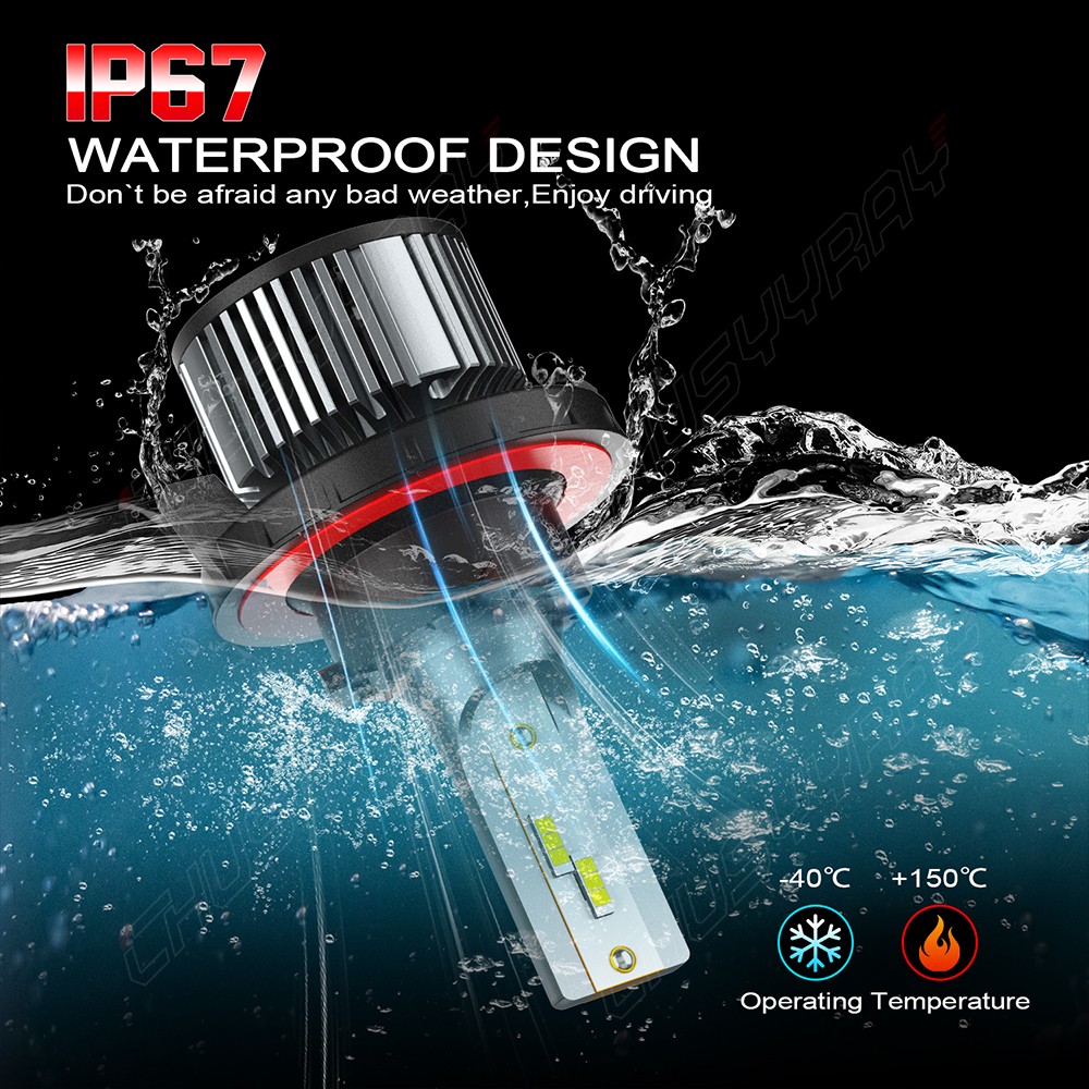 For Jeep Wrangler 2010-2024 LED Headlight High Low Beam Fog Light Bulbs Combo