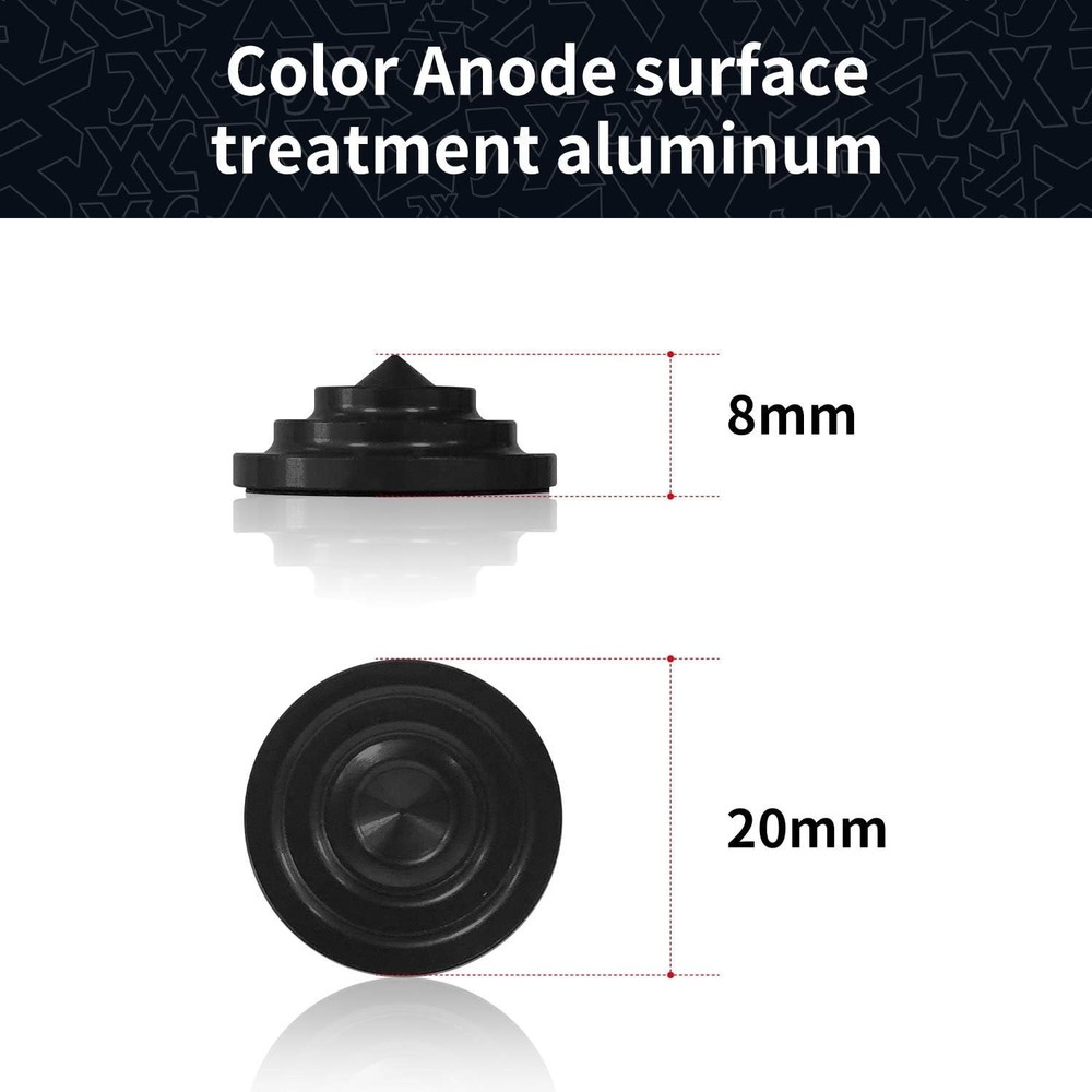 Aluminum Snowboard Stomp Pad 7.87 Inch 4 Layer Cone Studs 9 Piece Set Durable