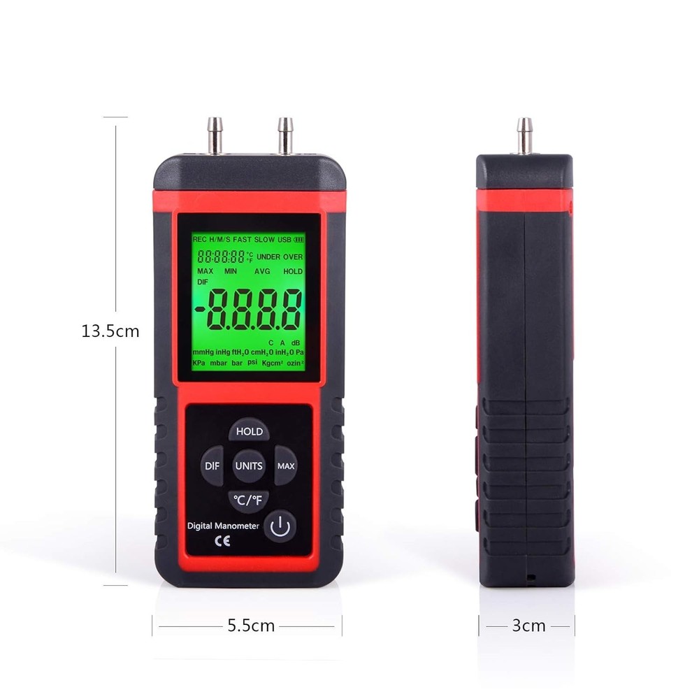 Professional Air Pressure Meter for HVAC