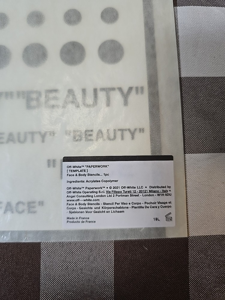 Off-White Paperwork 3 PC Face & Body Stencils