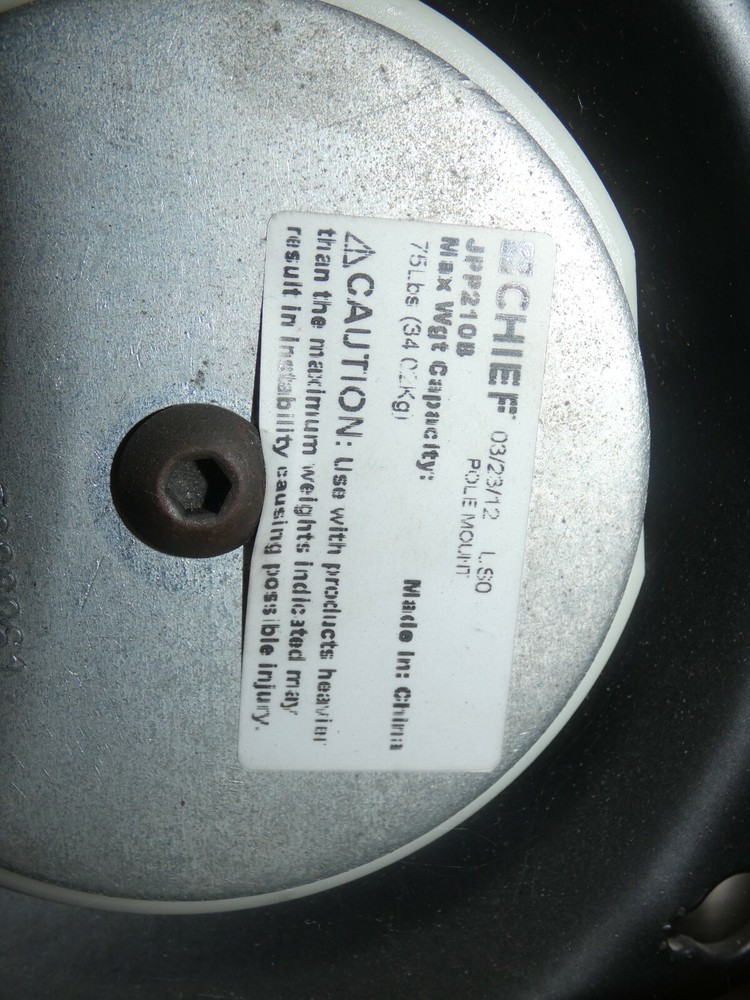 Chief JPP210B Medium Pivot/Tilt with Immediate Right Angle Pole Mount