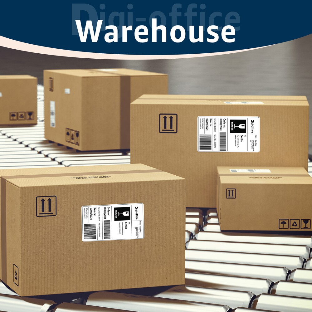 20 Rolls Compatible with Zebra & Rollo 3"x 1" Thermal Address Labels 2000/Roll