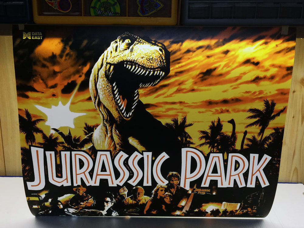 DATA EAST JURASSIC PARK Pinball Machine Translite