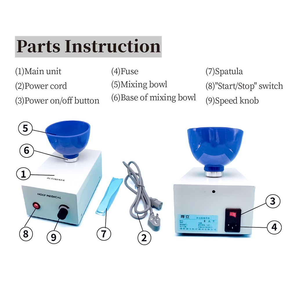 Knob Control Alginate Impression Mixer Multifunctional Dental Mixing Machine