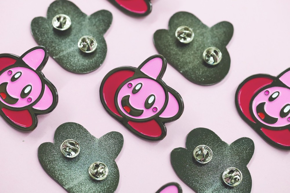 Kirby & Waddle Dee Custom Enamel Pins Nintendo