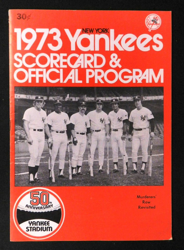 (2) 1973 New York Yankees Baseball Program Scorebook Lot