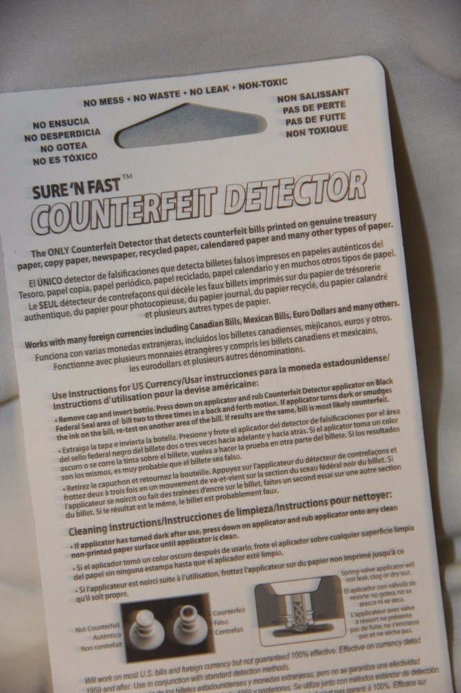Sure 'N Fast™ Counterfeit Detector Pen (6) total
