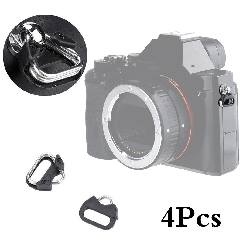 4pcs Triangular Split Rings for Camera Back Belt Strap Buckle Accessories