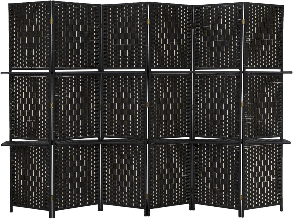 Room Divider 6 Panel Room Screen Divider Wooden Screen Folding Partition Screen