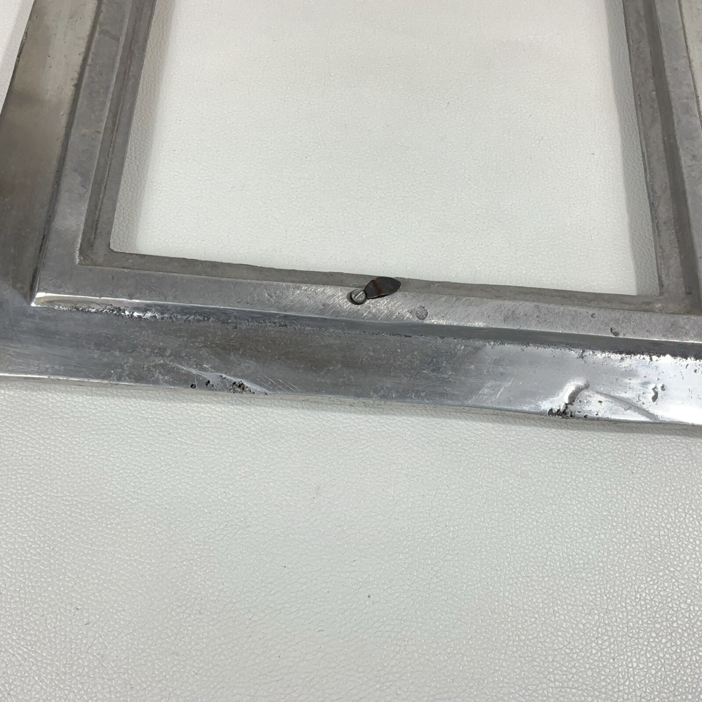 Aluminum Solid Photo Frame Handmade Unknown Signed 15 X 12.5 “ As-is