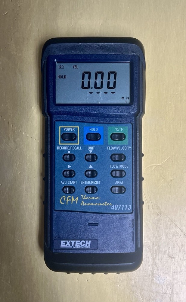 Extech CFM Thermo-Anemometer Model 407113 -No Probe!